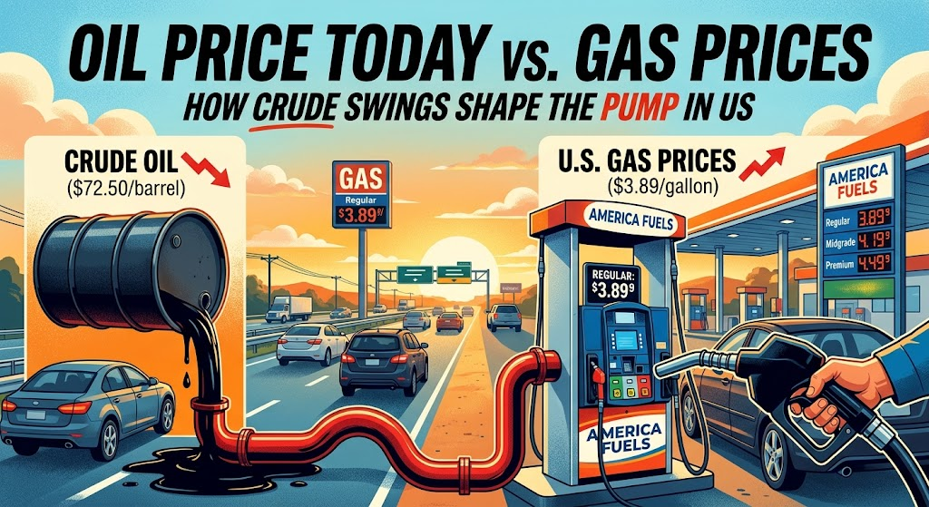 Oil Price Today vs. Gas Prices: How Crude Swings Shape the Pump