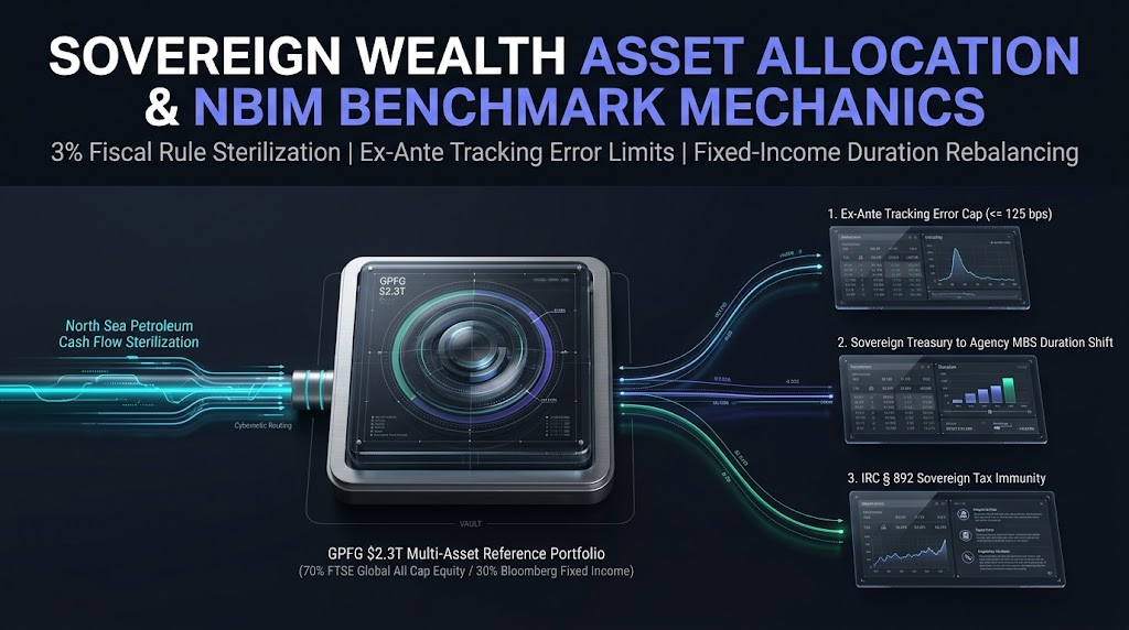 Sovereign Wealth Asset Allocation and NBIM Benchmark Mechanics: Fiscal Rule Sterilization, Tracking Error Limits, and Fixed-Income Duration Rebalancing