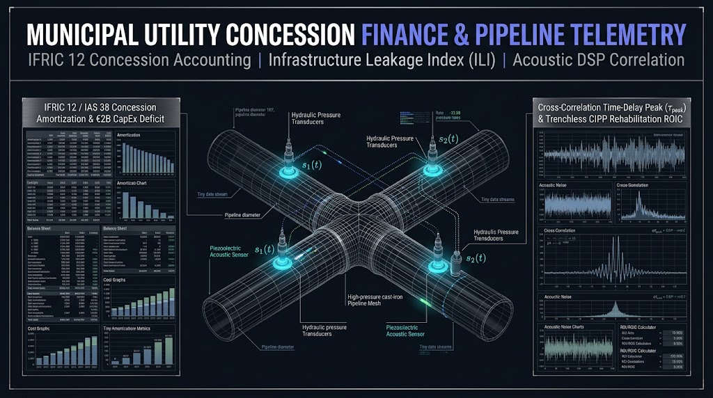 Municipal Utility Concession Finance and Subterranean Pipeline Telemetry: IFRIC 12 Accounting, Structural Leakage Index (ILI) Mechanics, and CapEx Amortization